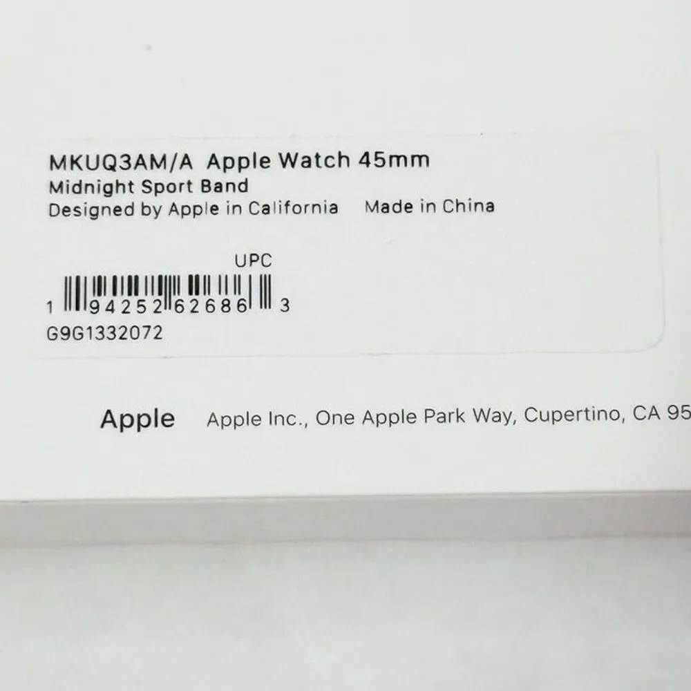 Apple Watch Midnight Sport Band NWB (45MM)